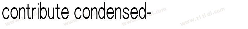 contribute condensed字体转换